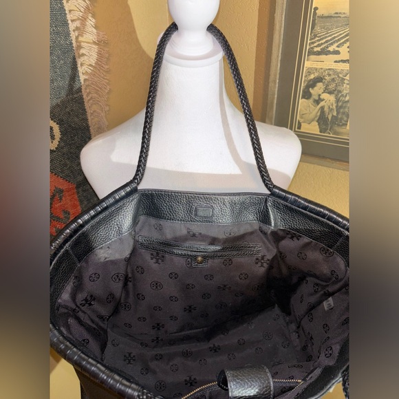 Tory Burch Pebbled Leather Tote - Picture 4 of 9